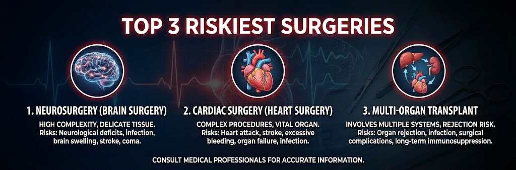top 3 riskiest surgeries